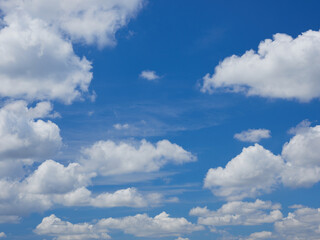 夏の綺麗な青空と美しい雲の風景