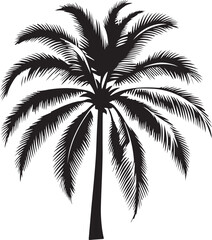 palm tree silhouette vector art with white backgrounders