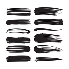 Free vector ink brush stroke collection 