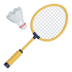 badminton 3d icon illustration