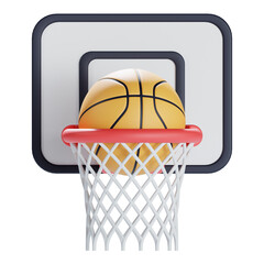 basketball 3d icon illustration © Adriansyah