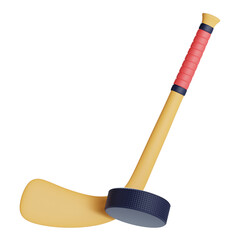 ice hockey 3d icon illustration