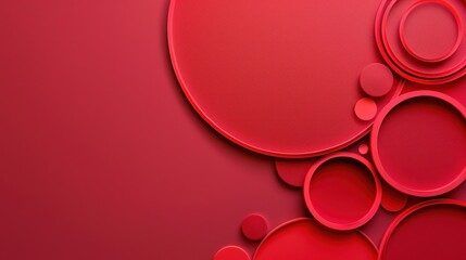 Abstract Red Circle Pattern