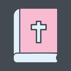 Fototapeta premium Religious Book Vector Icon