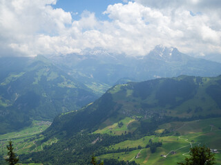 Swiss mountains landscape around Stanserhorn