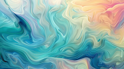 Obraz premium abstract illustration embodies mindfulness meditation with gentle swirling patterns in pastel soothing hues