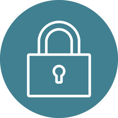 lock Vector Line White Circles Multicolors