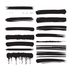 Free vector ink brush stroke collection 