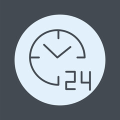 24 hours Vector Icon