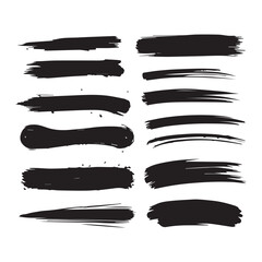 Free vector ink brush stroke collection 