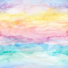 Whimsical art piece featuring horizontal bands of color