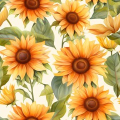 Obraz premium Big Blooms in a Sea of Neutrality with Leafy Greens