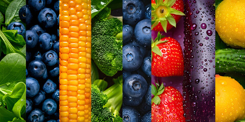 Close-Up Organic Fruit Slices Variety - Macro Photography