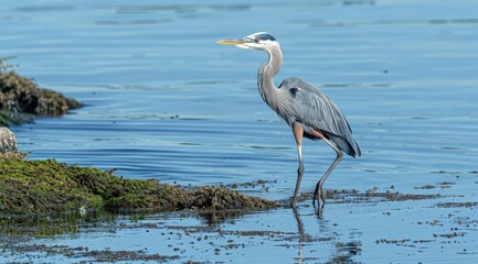 Majestic Bird Perched on Aquatic Plant