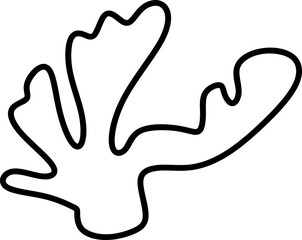 Coral Outline Illustration 
