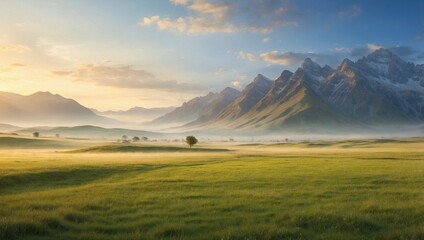 morning in the mountains