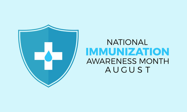 National immunization awareness month vector concept for banner, poster, background template design observed on august.