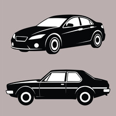 Car silhouettes art vector design. Car icon. Car icon on a white background. illustration. Silhouette of car vector illustration.