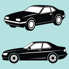 Car silhouettes art vector design. Car icon. Car icon on a white background. illustration. Silhouette of car vector illustration.