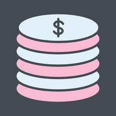 Stack of Coins Vector Icon