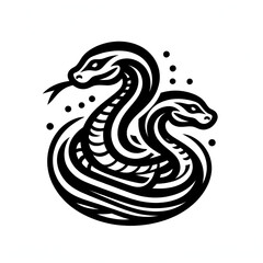 Fototapeta premium black and white snake tattoo