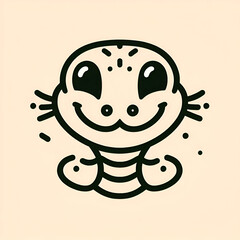 Fototapeta premium Baby snake vector art