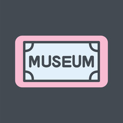 Museum Tag Vector Icon