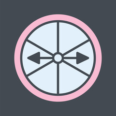 Obraz premium Roulette with Arrow Vector Icon