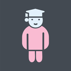 Graduate Student Vector Icon