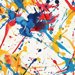 Fototapeta premium Dynamic dance of hues unfolds on the canvas with abandon