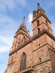 Fototapeta premium Basel Munster towers