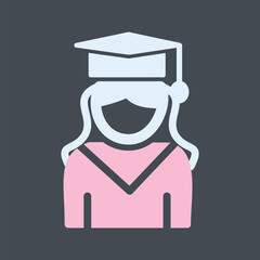 Female Graduate Vector Icon