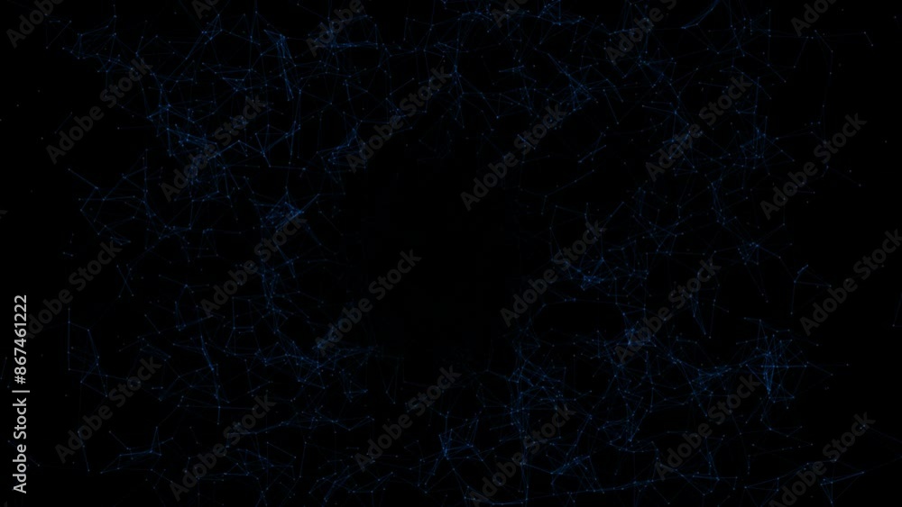 Poster 4k abstract geometric background concept science, technology, business, space particles form lines a