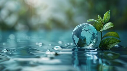 World water day graphic design generative ai.