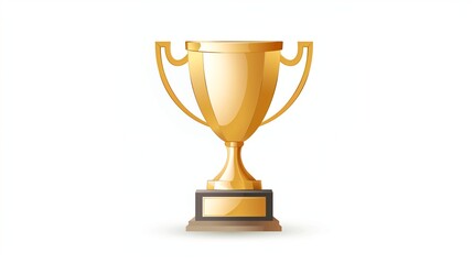 Golden trophy cup for championship and achievement recognition