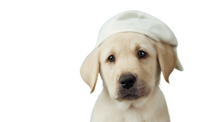 Adorable Dog Puppy Wearing nurse Career Hat Labour day - Transparent PNG Background