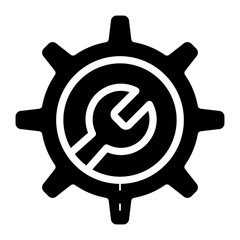 technical support glyph icon