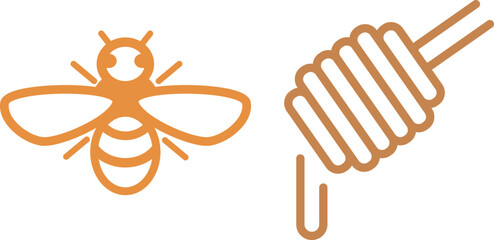 ハニーディッパー　蜜蜂　アイコン © misato