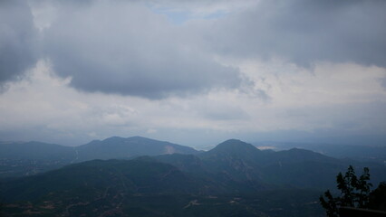 clouds over the mountains