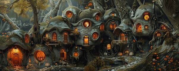An underground city of gnomes and moles.