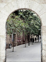 entrance to the castle on the Monserrat hills