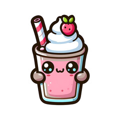 Cute Milkshake Kawaii Sticker