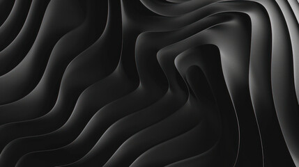 Obraz premium Abstract black background with modern wavy lines in black and white. This stylish stripe texture is perfect for banners, business backdrops, and other graphic design projects.