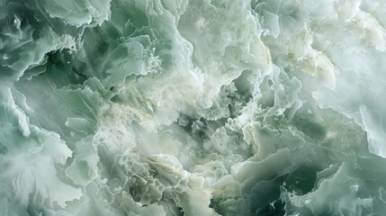 Fototapeta premium Seamless Light Green and White Marble Texture