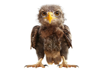 Fototapeta premium Baby eagle isolated, transparent background, PNG, cutout.