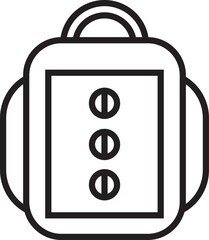 Backpack Icon Line Art
