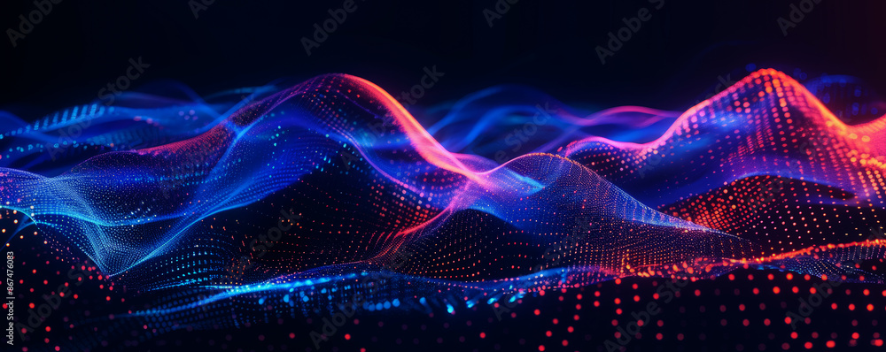 Poster abstract data visualization background