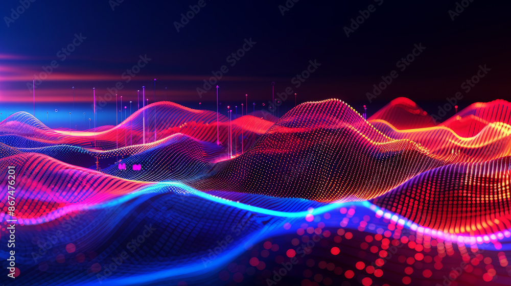 Poster abstract data visualization background