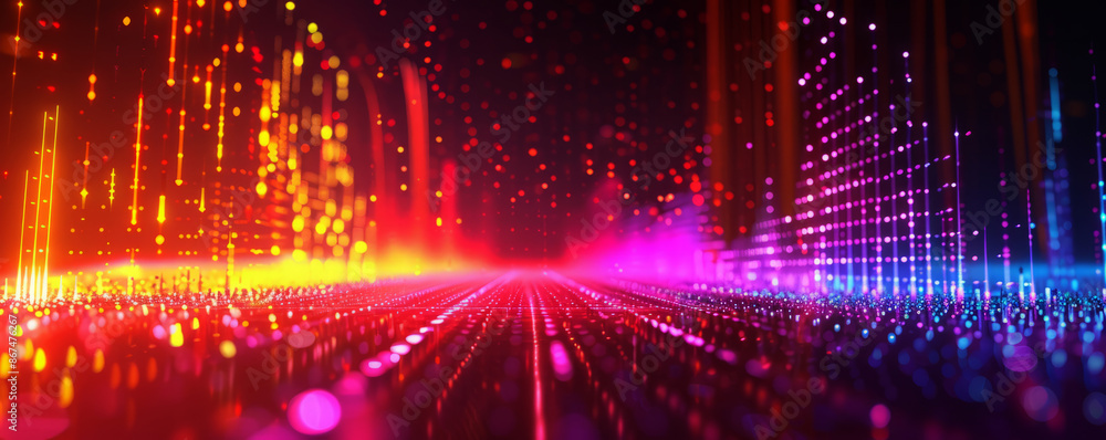 Poster abstract data visualization background