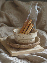 still life with cinnamon sticks and cinnamon